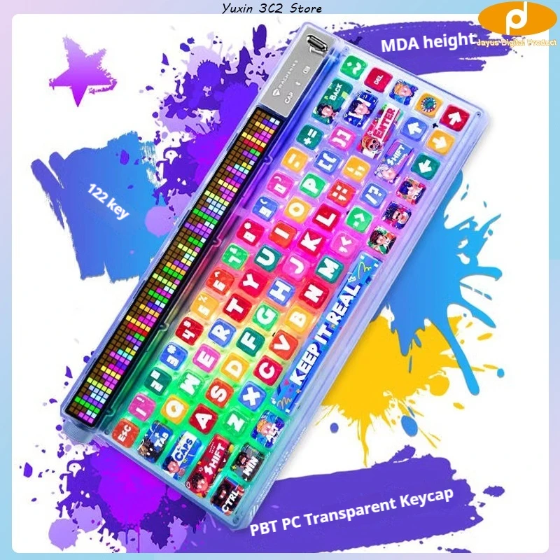 Imagem -01 - Teclado Mecânico Gateron E-sport Kt68 Pro Tela Inteligente 65 Tecla Completa de Layout Retroiluminação Rgb Hot-plug teclado mecanico gateron e sport kt68 pro tela inteligente 65 tecla completa de layout retroiluminacao rgb hot plug 01