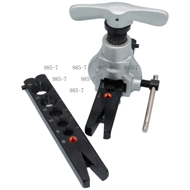 Air Conditioning Copper Pipe Expansion Tool Set, 6-19mm 1/4-3/4 Inch Dual Metric Imperial Tube Reamer & Expander