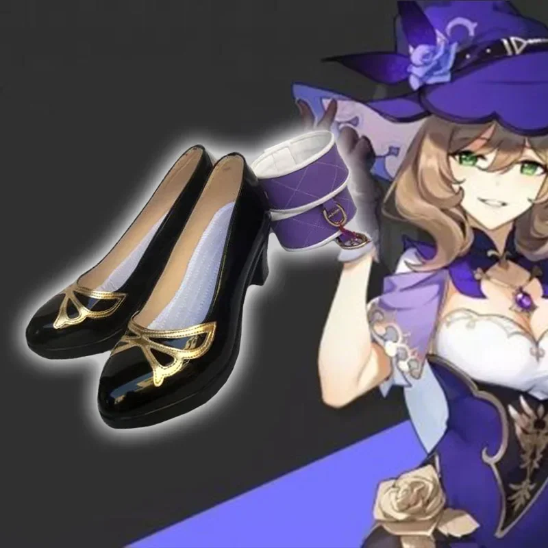 Lisa Cosplay Shoes Game Genshin Impact Cosplay Props PU Leather Shoes Custom Made Halloween Carnival Boots Anime Accessories view 2