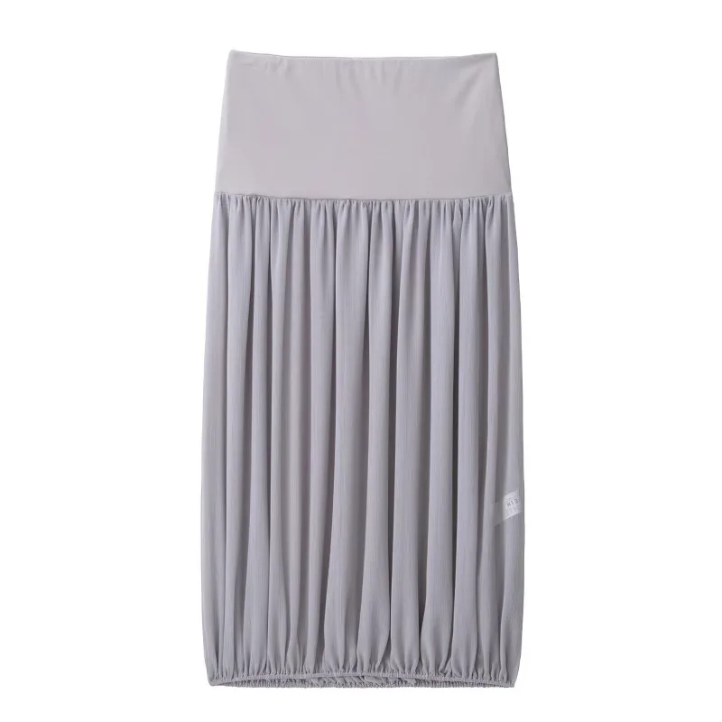 Set da donna elegante Set di gonne lunghe solide sottili di nuova moda per le donne 2 pezzi Set di tute senza maniche con decorazione a pieghe