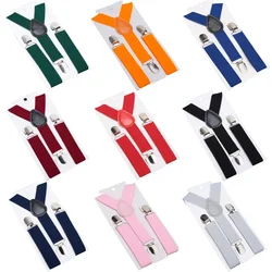 สีทึบเด็ก Suspenders แฟชั่นเด็ก Braces หญิงปรับ Suspenders เด็กงานแต่งงาน TIES อุปกรณ์เสริม