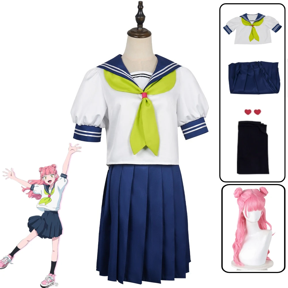 

Аниме You and I Are Polar Opposites Miyu Suzuki Косплей JK Униформа Костюм моряка Парик Набор Аниме Костюм для ролевых игр в японском стиле