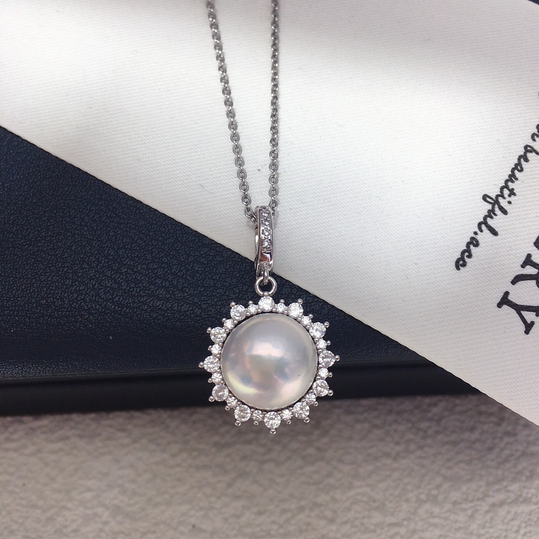 

ZHBORUINI подвески из пресноводного жемчуга, регулируемые 11-13 мм, круглые модные украшения в стиле барокко, инкрустированные цирконом, ретро-подарок для женщин