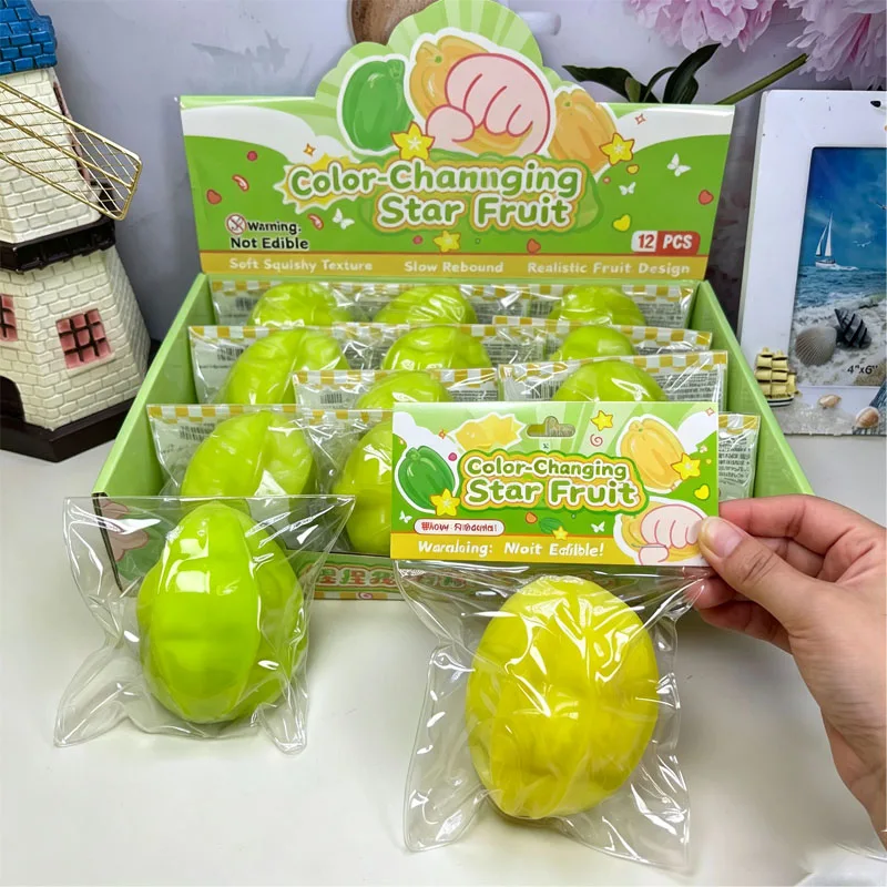 Virales, temperaturveränderndes Sternfrucht-Squishy-Modell, langsam zurückfederndes, flüssiges Creme-Textur-Stressabbau-Quetschmodell – Detail 5