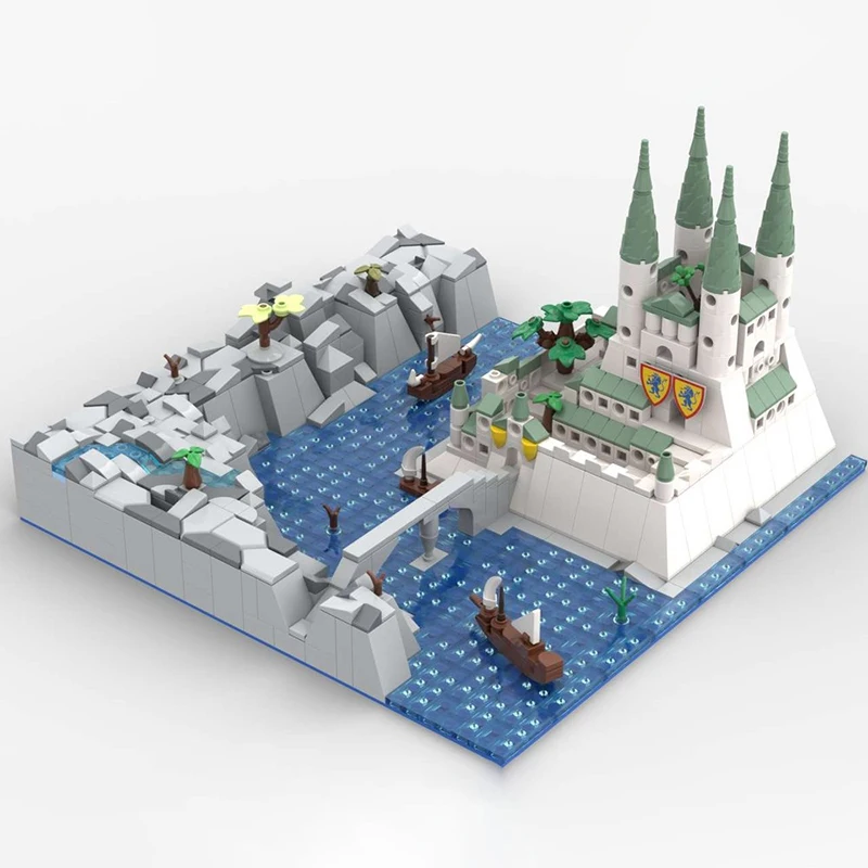 Exquisite new product MOC building block model winter castle technology modular children's toy gift DIY assembly set