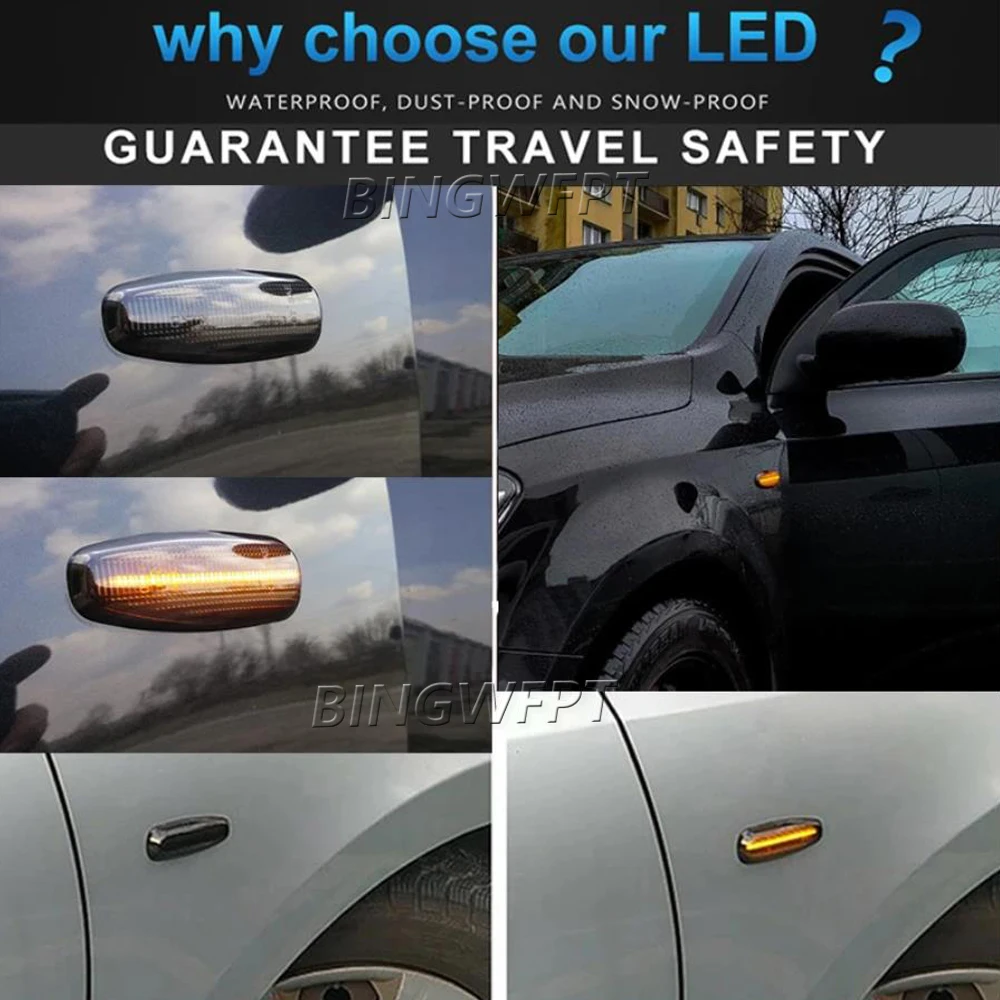 LED Dynamic Turn Signal Light For Kia Ceed ED Pro Rio 3 Carens Rondo 7 Side Marker Blinker Lamp Hyundai i30 Grandeur mk4 Avante