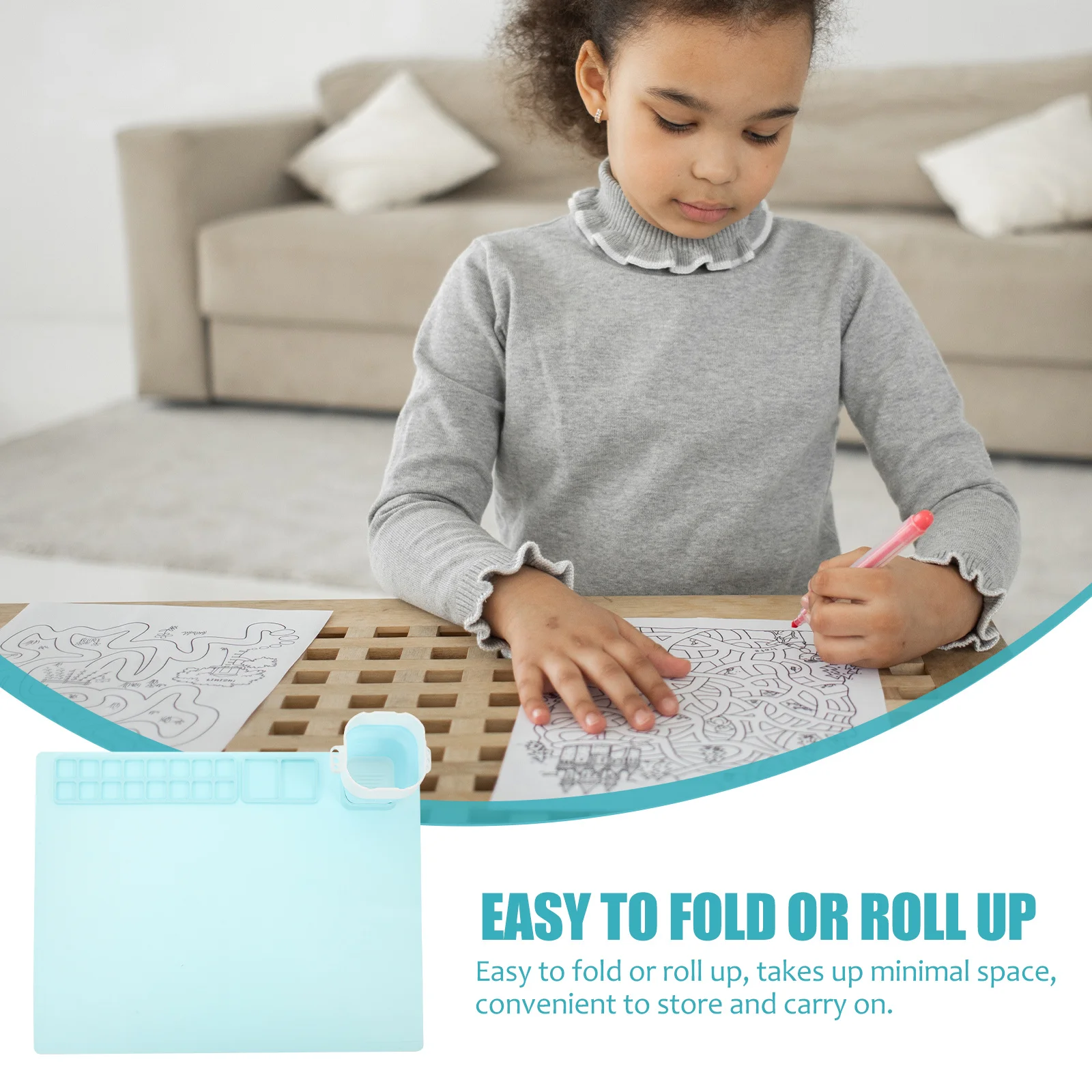 

Durable Flexible Silicone Craft Mat Easy Clean Nonstick Pad for Tabletop Protection and DIY Creation Silicone Craft Mat