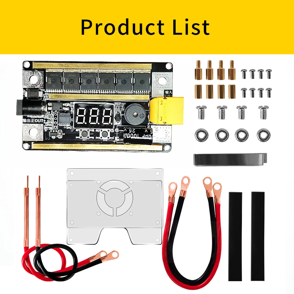 99 Gears 8V-24V Spot Welder Kit Digital Power Adjustable Spot Welding Pen Control Board Nickel Sheet For 18650 Lithium Battery