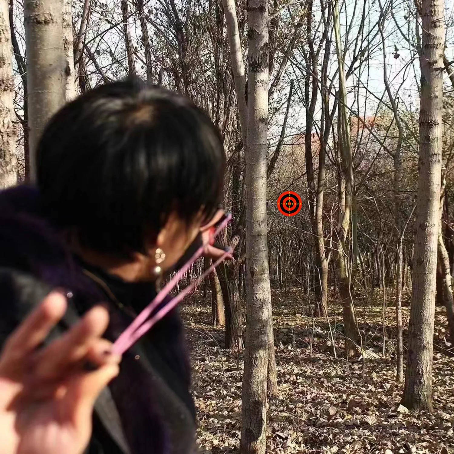 300 قطعة من أهداف الورق ذاتية اللصق للرماية - لفة أهداف ورقية تفاعلية مقاس 3 بوصة لإطلاق النار على الحبيبات