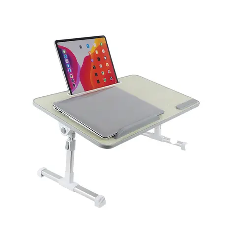 Bilashmart High Quality Tray Computer Stand Desk Folding Adjustable Lapdesks Laptop Table with Cup Holder for Bed Couch Sofa