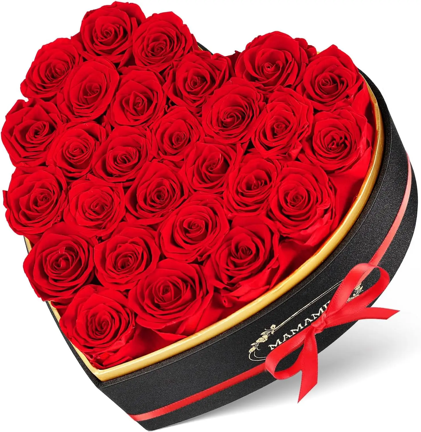 

27 консервированных роз в коробке-сердечке — навсегда цветы для мамы, жены, подарки на день рождения, красный