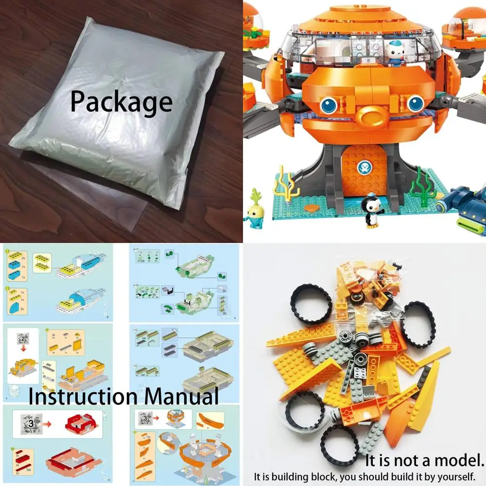 해양 모험 옥토넛 플레이세트, 옥토포드, 해머헤드 상어, 921개 부품 포함, 8세 이상용