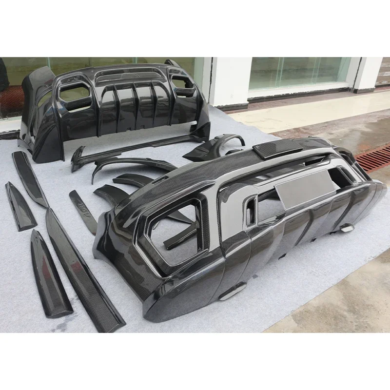 2014-2022 New Car Modification Upgrade Aspec Wet Carbon Fiber Body Kit Front/Rear Bumper Lip Fender Side Skirt for