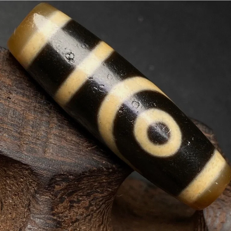 Himalayan Ancient Tibetan DZI Beads Old Agate 2 Eye Totem Talisman Pendant 37×11