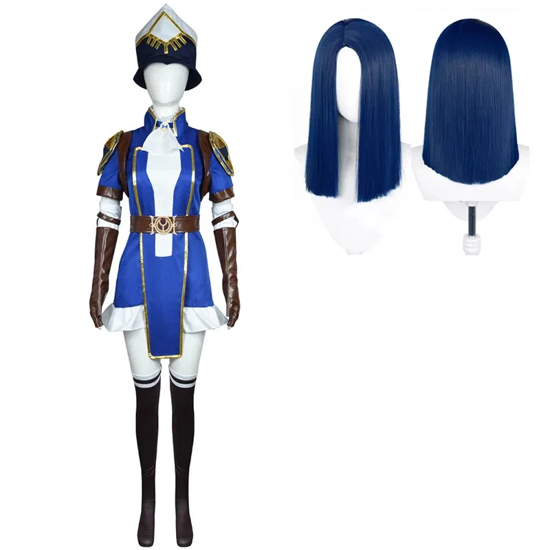 

Arcane: LOL Кейтлин Шериф Пилтовера Косплей Фэнтезийный парик Костюм для ролевых игр Женская одежда Шляпа Хэллоуин Карнавальный костюм;2