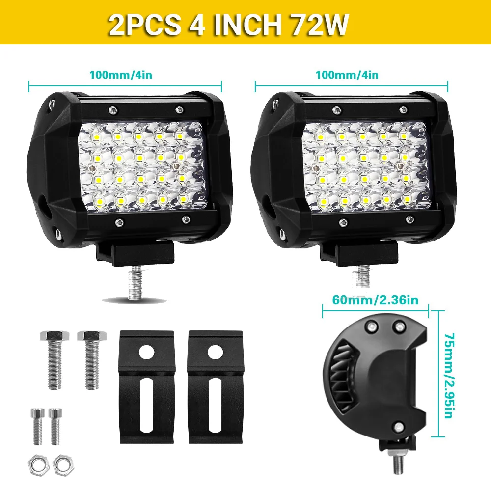 4/7/9/12/17/20 Inch Led Lichtbalk Voertuig 12V Werklamp Bar Spotlight Boot Barra Led Rijden Vrachtwagen ATV SUV 4x4 Lange Afstand