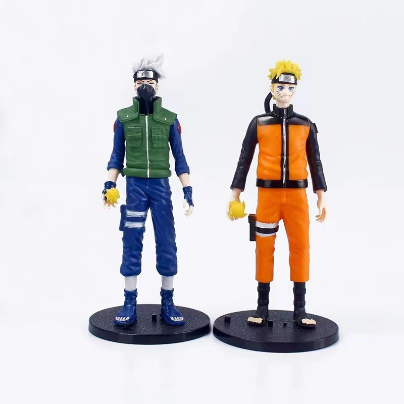 18CM 1Set/6 pezzi Anime Figure NARUTO Series Uzumaki Naruto Live Version Standing Model Toy Gift ornamenti Desktop