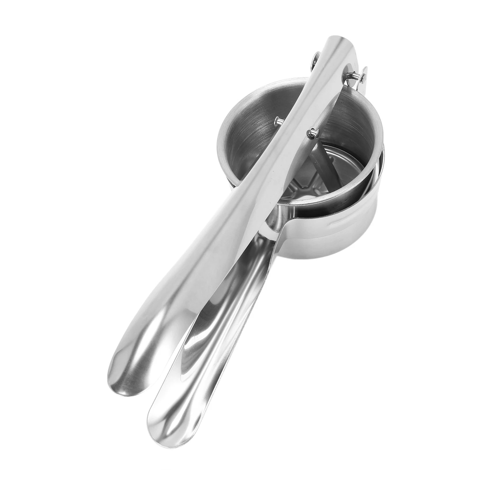 AT54 Stainless Steel Potato Ricer Masher with 3 Interchangeable Discs for Fine, Medium, and Coarse, Easy to Use for Potatoes