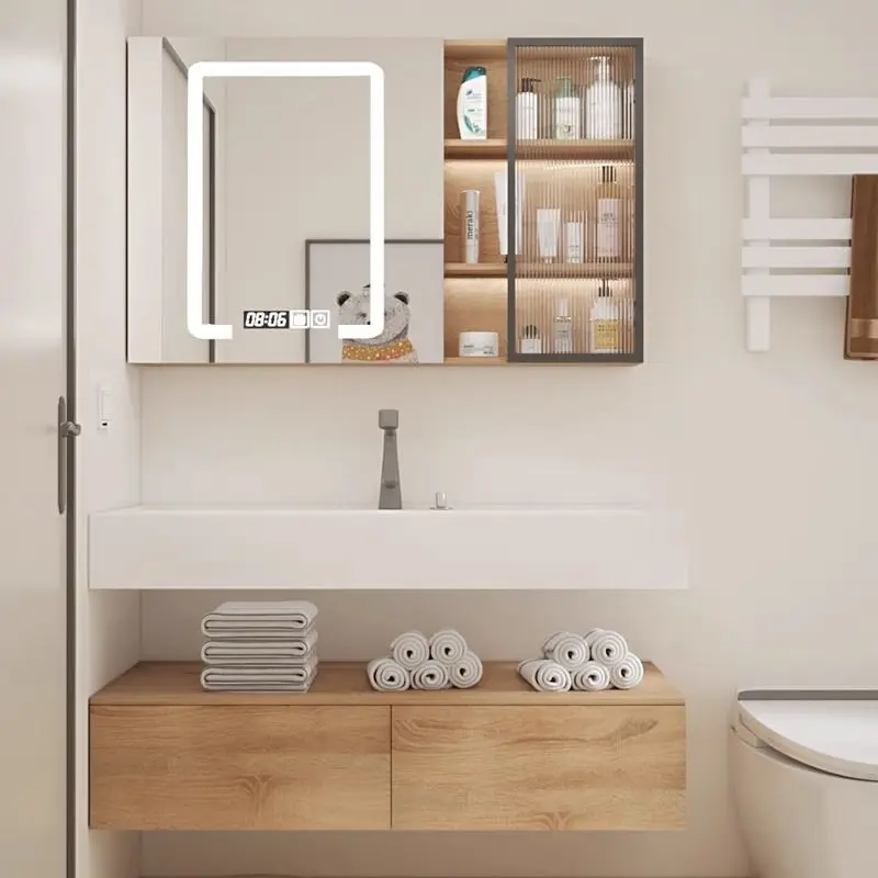 

Nano simple rock integrated combination intelligent Japanese bathroom cabinet toilet wash basin wash face wash basin