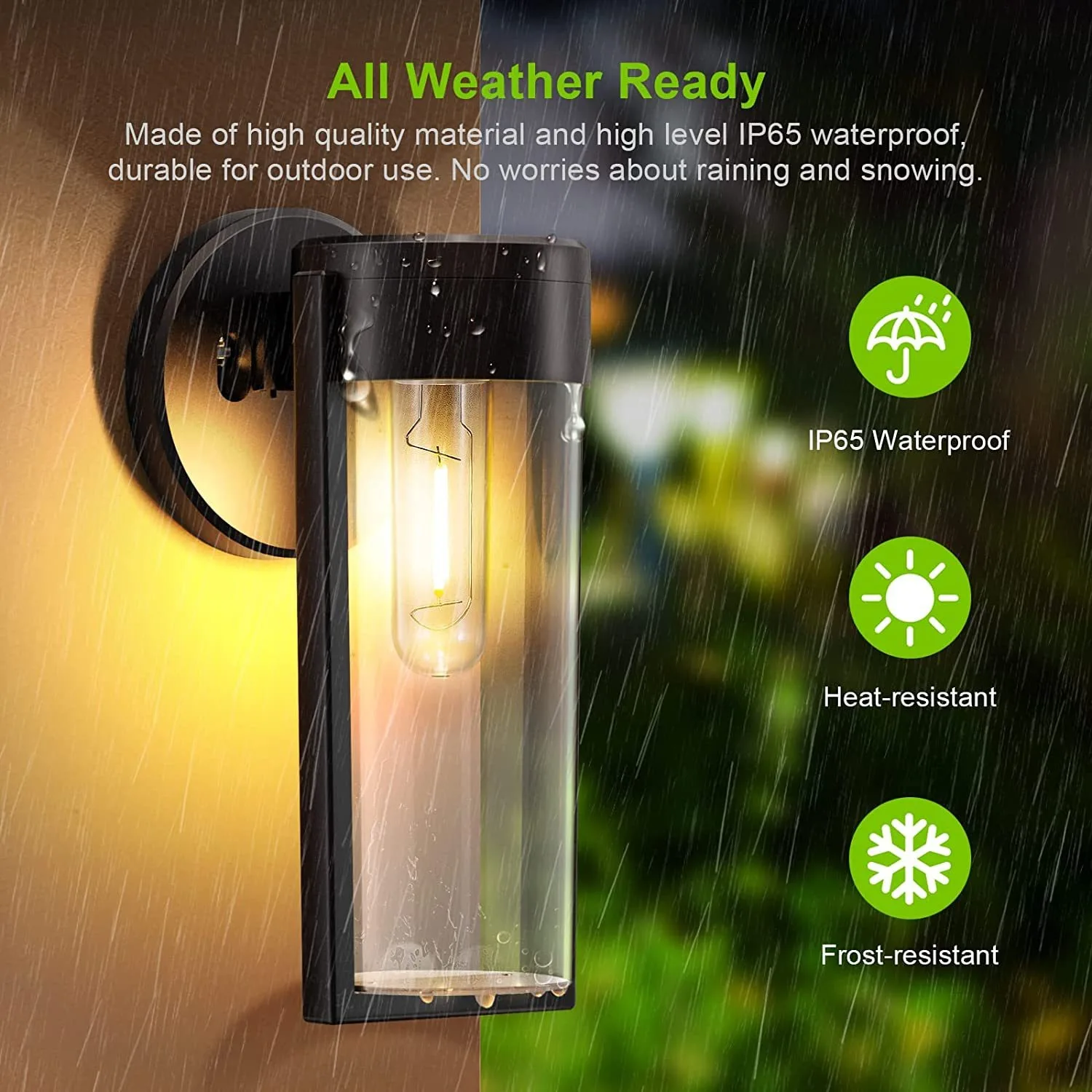 LED Solar Wall Mount Light Outdoor Solar Powered Auto On/Off Waterproof Garden Decoration Yard Post Porch Fence Lawn Lights