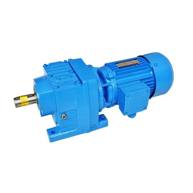 HT250 high strength cast iron 220V-380V 50Hz 60Hz AC electric motor R inline helical gear box speed reducer