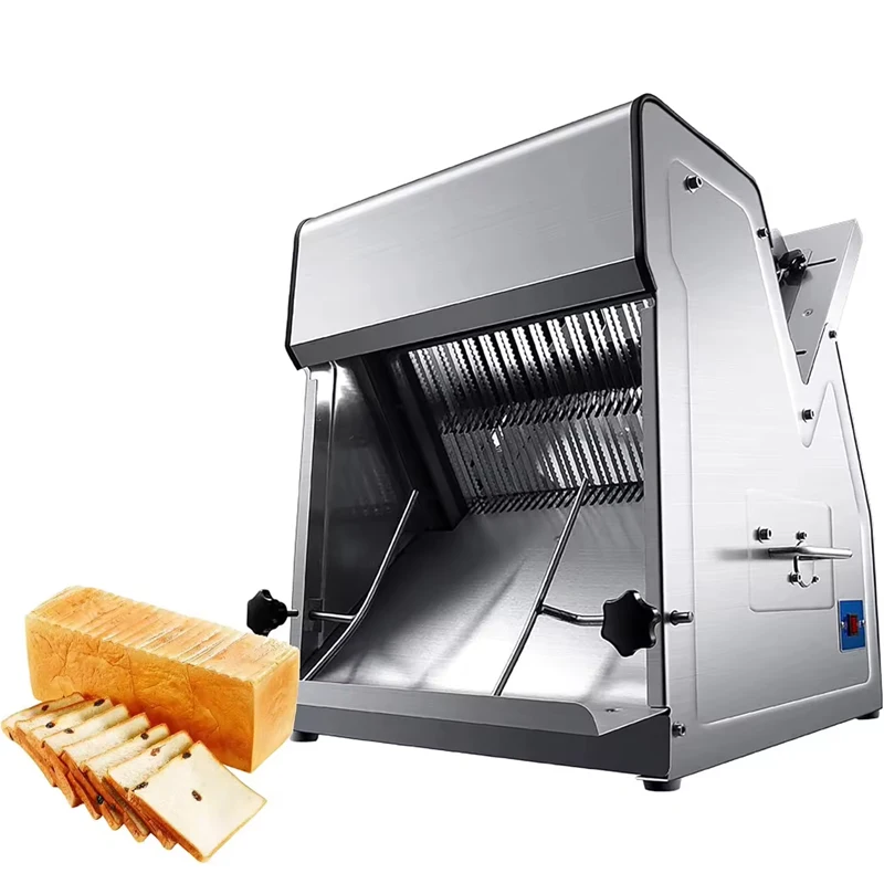 

Commercial Electric Bread Toast Slicer Stainless Steel Sandwich Ham Slicing Machine Food Processor Steamed Bun Slicer