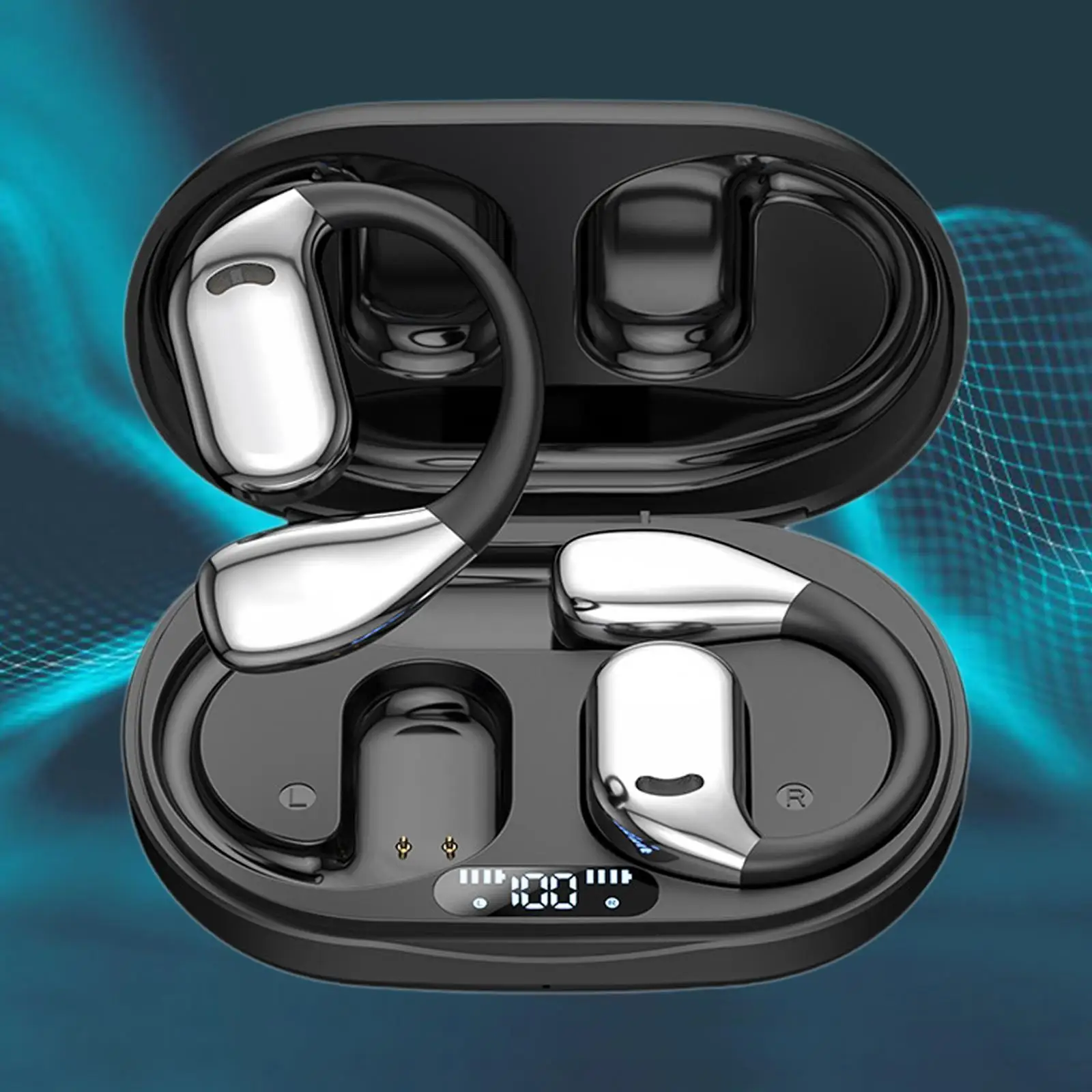 

Translator Earbuds Low Latency Open Ear Earhooks for Learning Meeting Travel