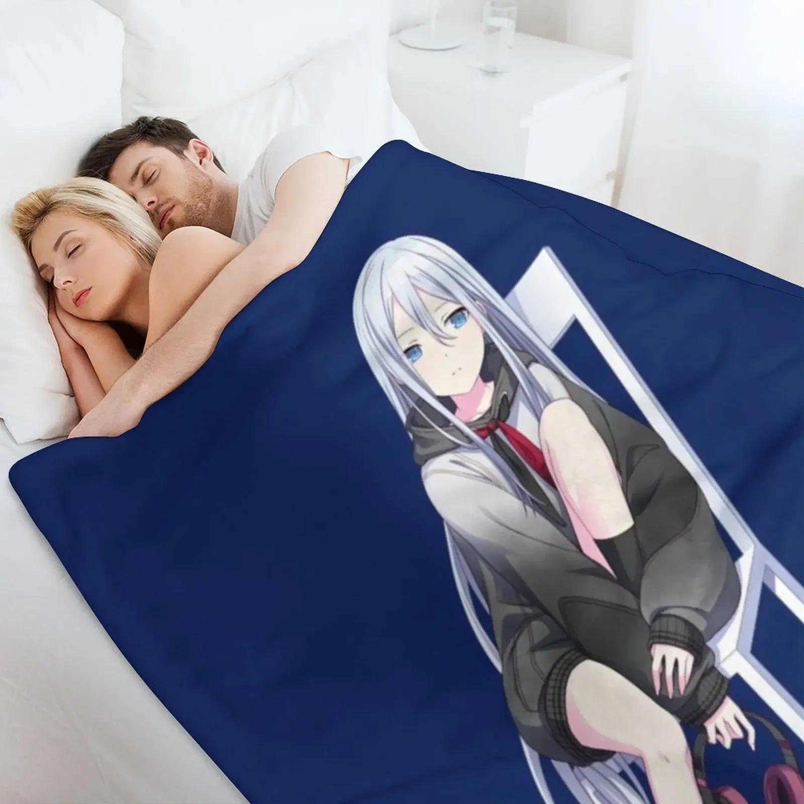 Best sexy Girl Ever Yoisaki Kanade The All Love Project SEKAI Colorful Stage! Throw Blanket Faux Fur Soft Warm Blanket for Bed - view 4