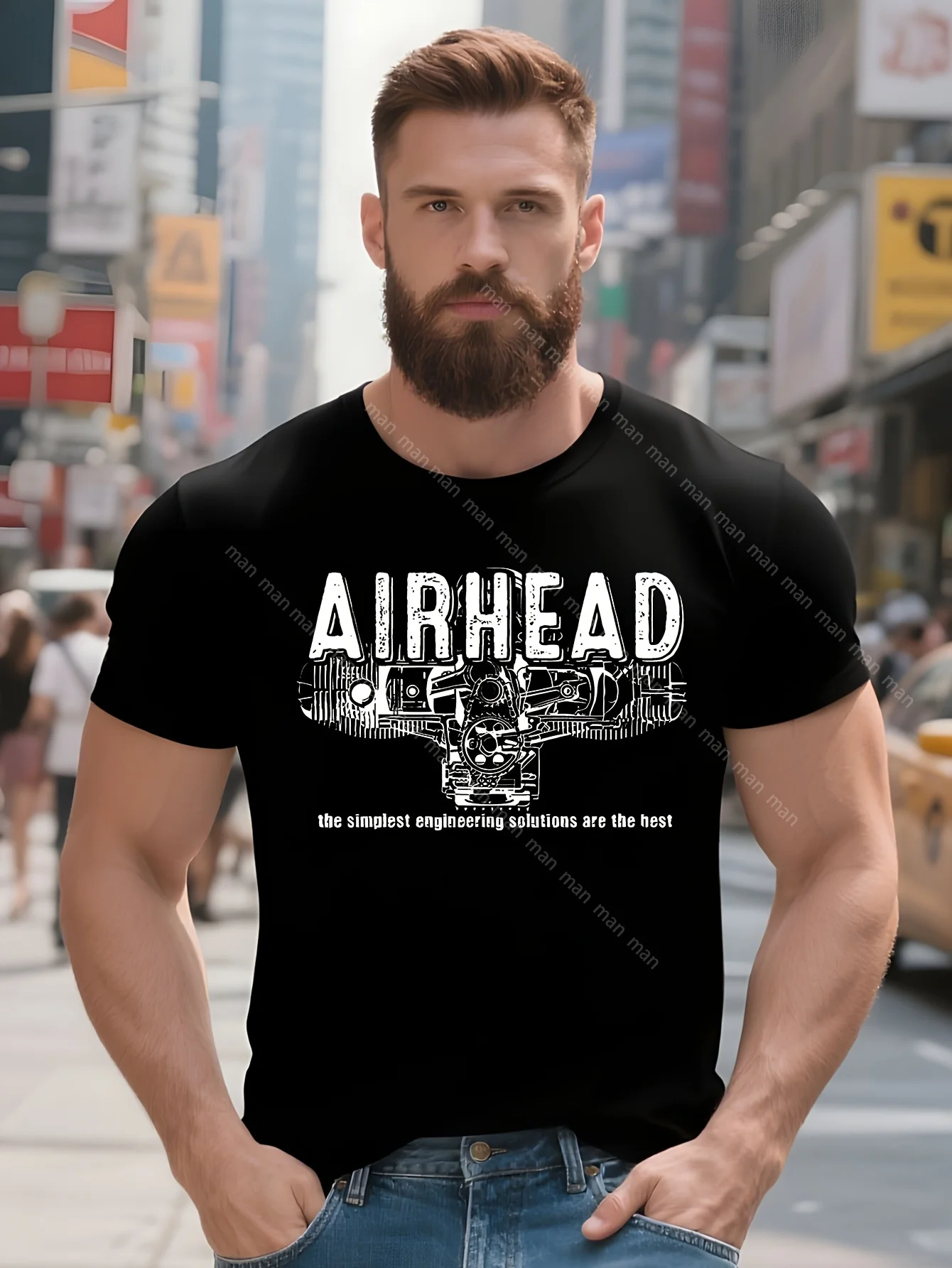 

Airhead Boxer Flat Twin Engine, Motorcycle, Biker, R80, R100 GS soft cotton texture washable and durable crew neck comfortable f