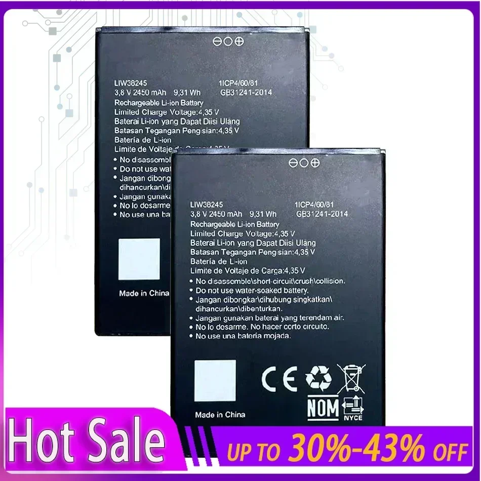 Mobile Phone Battery LIW38245, 2450mah, for Hisense Infinity F17 Pro, F17Pro, F16 Portable Batteries Warranty + Track Code