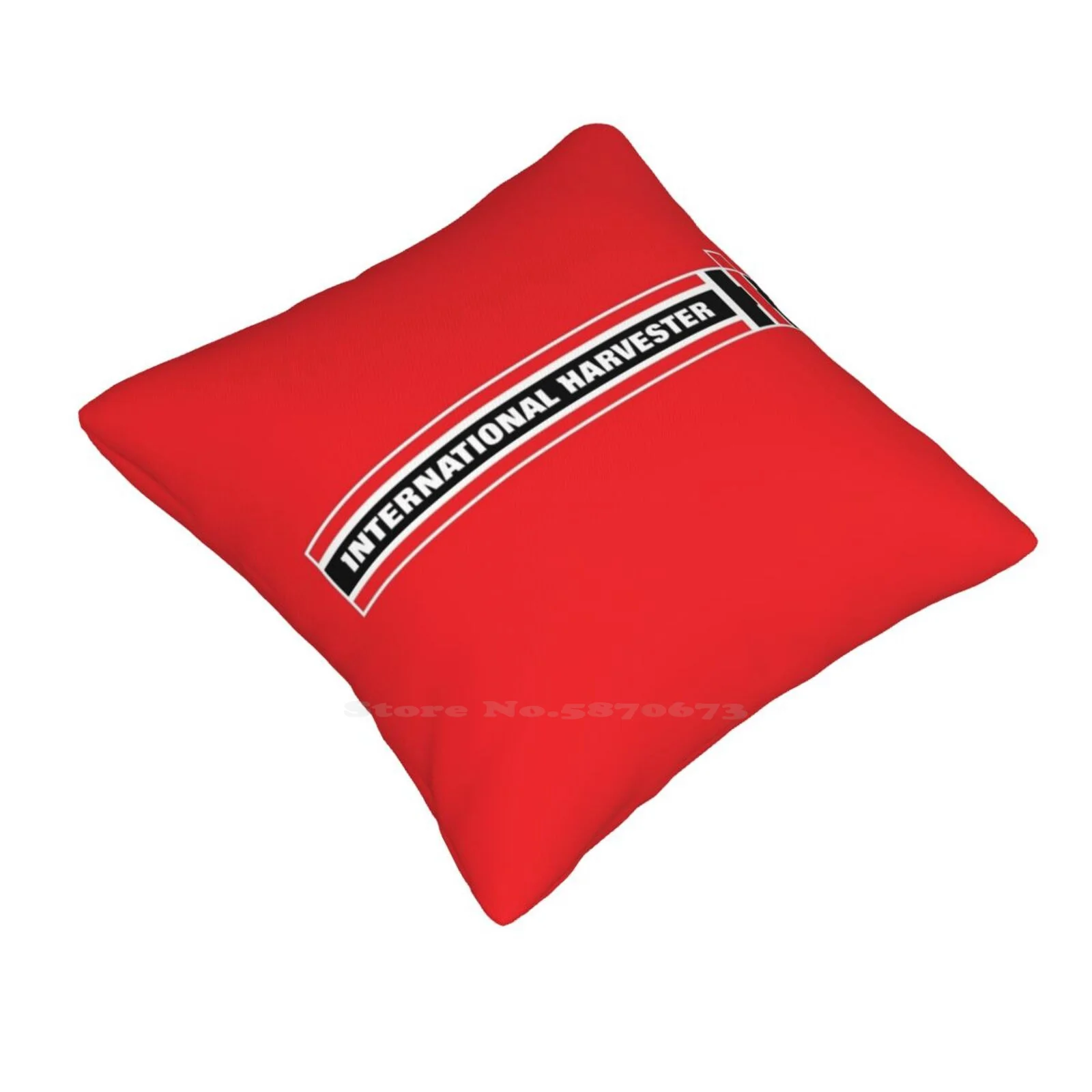 International Harvester Stripes Logo Funny Cute Decor Square Pillowcase International Harvester Ih Tractor Scout Truck Pickup