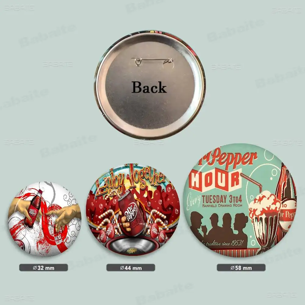 D-Dr P-Pepper Cartoon 58mm Animals Funny Brooches Badge Backpack Clothes Gift Accessory