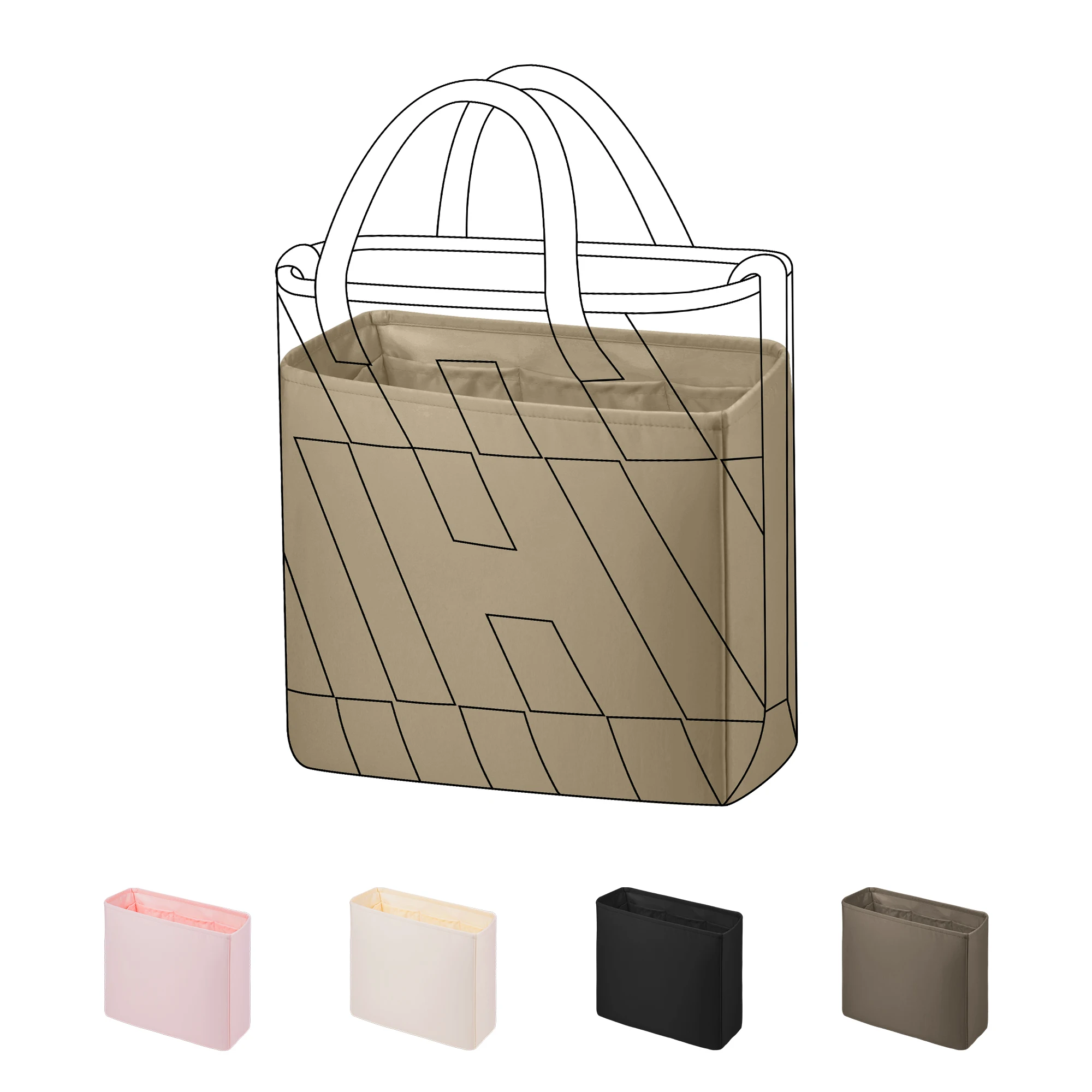 Luxury Bags Hermes - منظم حقائب حريري من DGAZ يناسب
