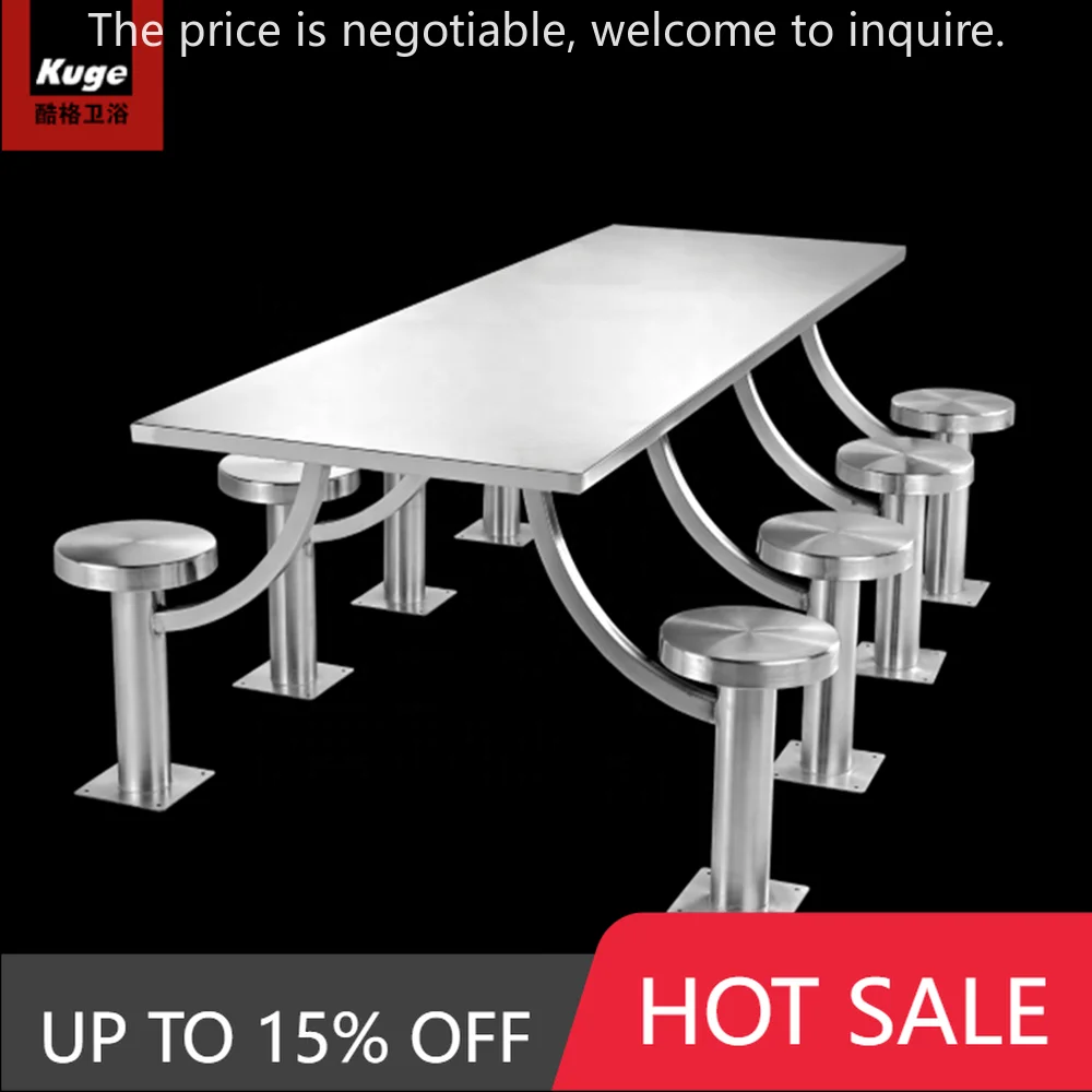 

High Quality Children Therapeutic Schools Anti-vandalism Tables 8 Person Vandal Resistant Stainless Steel Prison Table