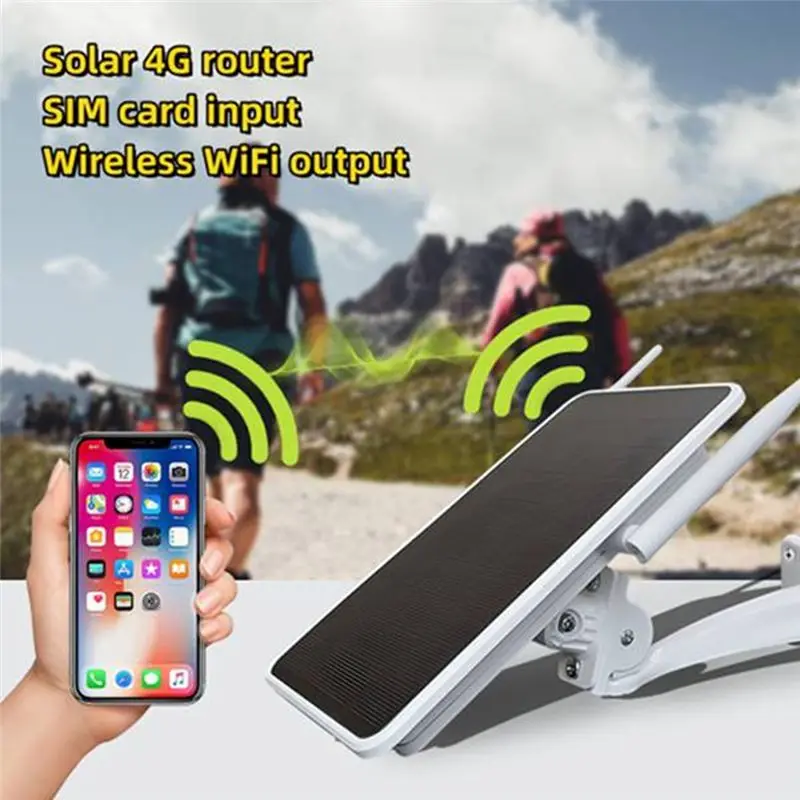 ABRI-6W 4G Solar Router,Wifi Repeater,4G Router Solar Powered All In One,50M Wifi Range,IP66 Waterproof