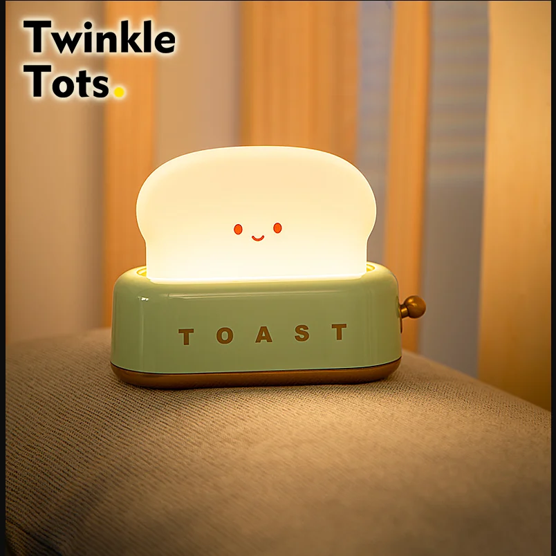 Bread-Shaped Night Light with Warm Glow Cozy Ambiance Lamp for Bedroom Emotional Comfort Bedside Decor Perfect for Kids & Home