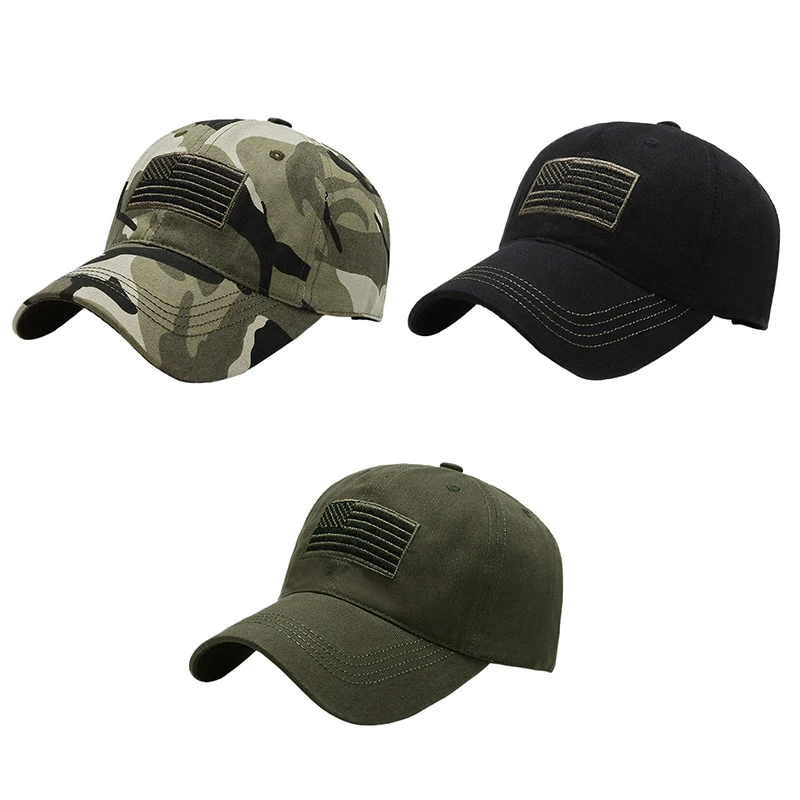 2024 New Designer Men\'s Military Tactical Baseball Cap Camouflage Bone Black Green Hunting Hats For Men Casquette Homme