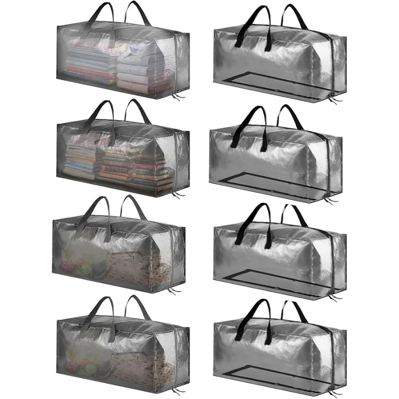 

Heavy Duty Moving Bags, Extra Large Storage Totes W/Backpack Straps Strong Handles & Zippers, Alternative to Moving Boxes, Packi
