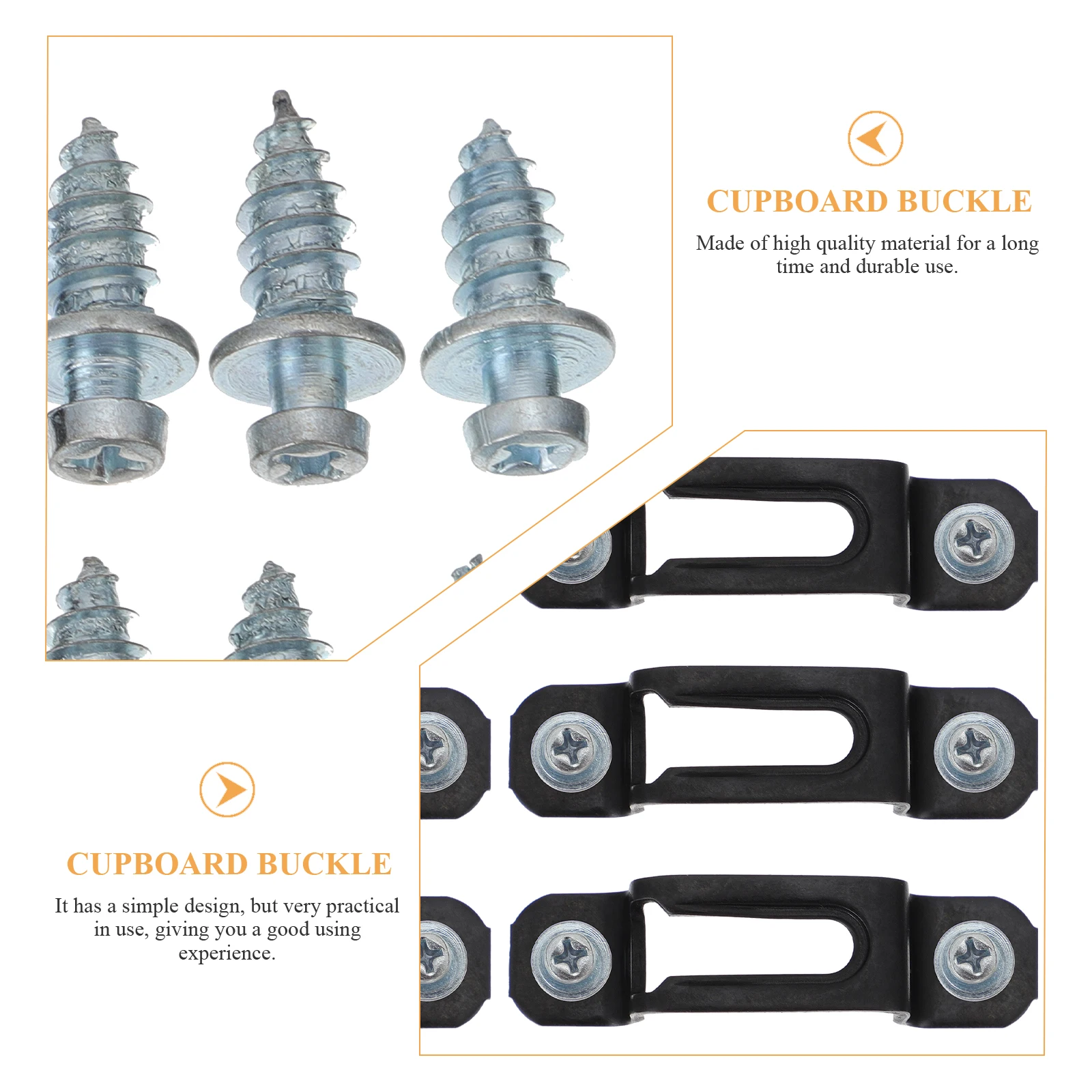 50 Sets Connector Durable Galvanized Mn Steel Closet Hardware Easy Install Furniture Cupboard Screw Fastener Screw Fastener