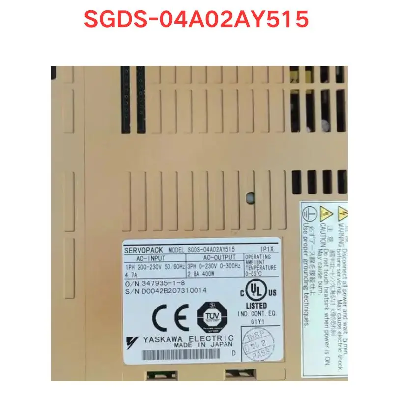 Used OEM disassembled parts SGDS-04A02AY515 drive Functional test OK