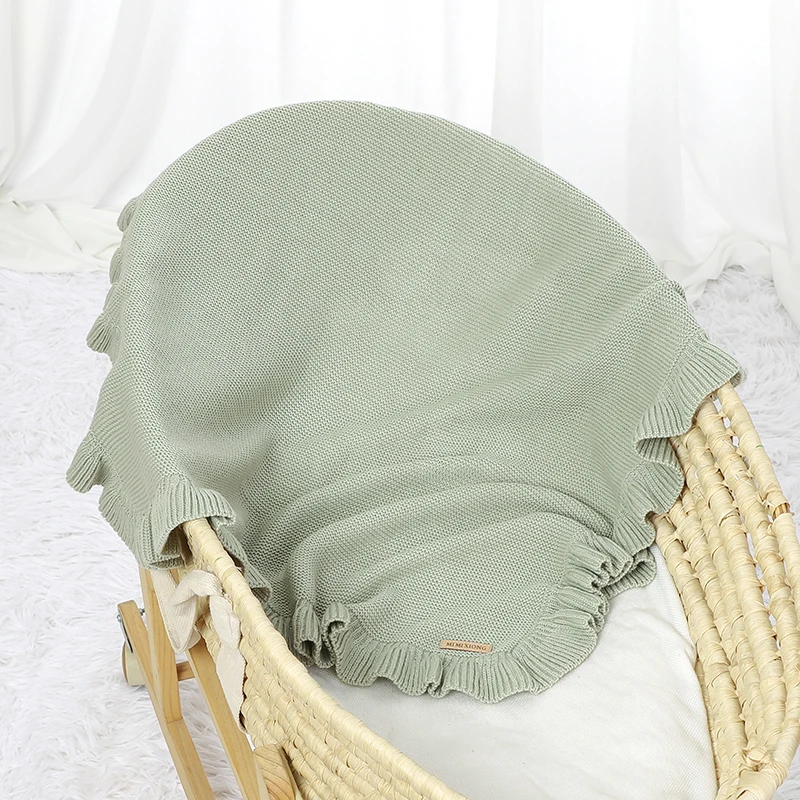 بلون محبوك الاكريليك 70 × 90 سم طفل الفتيان والفتيات قماط بطانية الوليد الرضع بطانية أمان لجميع الفصول #3