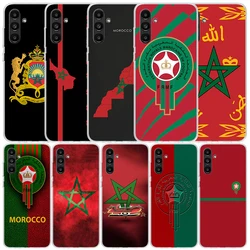 Morocco Flag Phone Case For Samsung Galaxy A15 A14 A13 A12 A55 A54 A53 A52 A35 A34 A33 A32 A25 A24 A23 A22 A04S A03S A02S