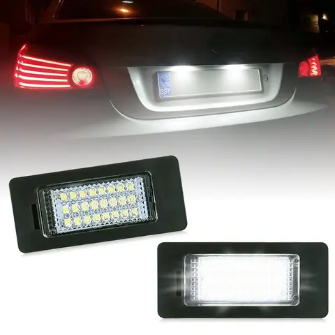 Para BMW E92 E93 F30 F31 F45 E39 E60 F10 F11 E70 F80 E84 E82 F22 E90 E91 E61 X1 X3 X5 X6 M3 luz LED blanca para matrícula