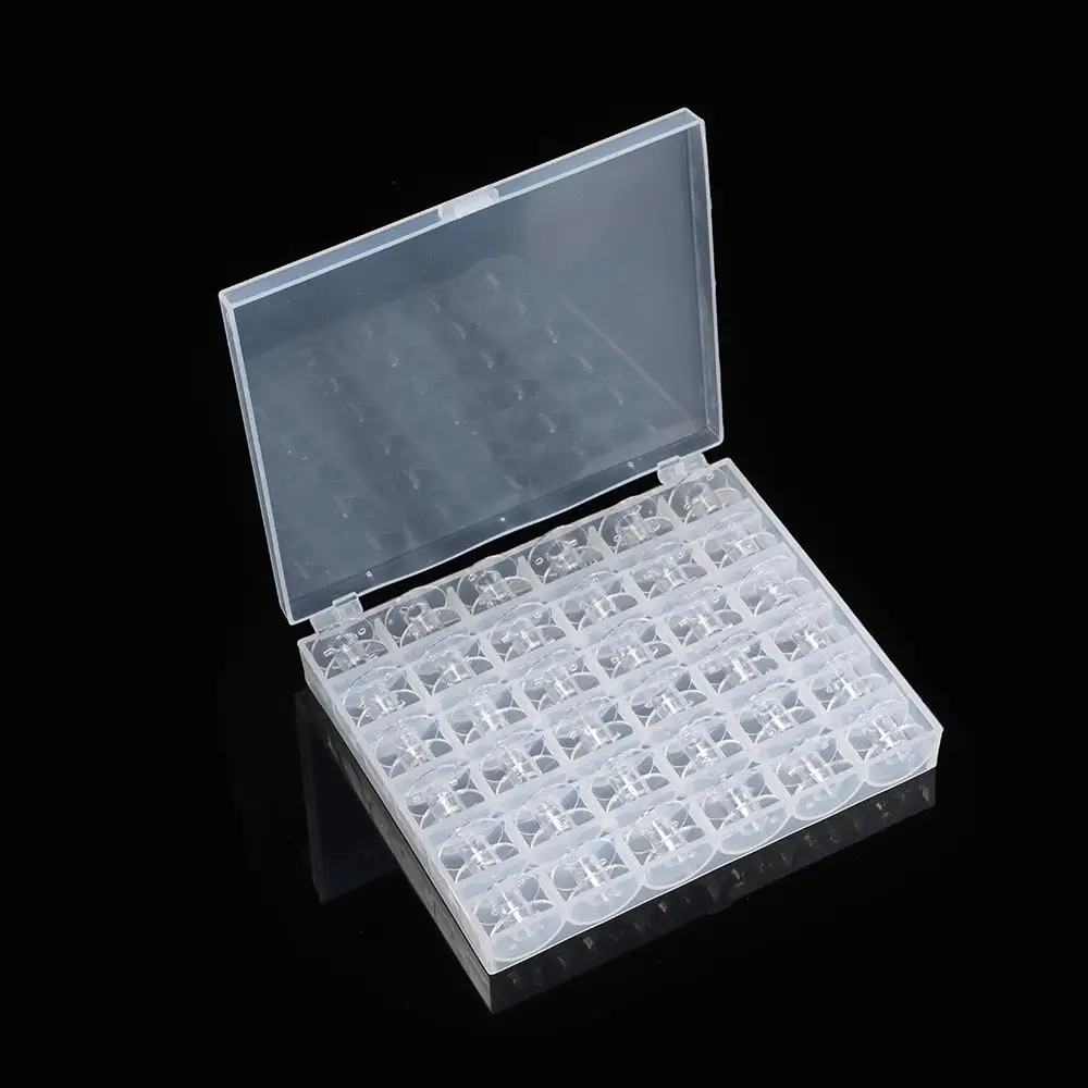 25/36 Grid Craft Plastic Case Sewing Accessories Sewing Thread Set Spools Storage Box Empty Bobbins Thread Bobbin