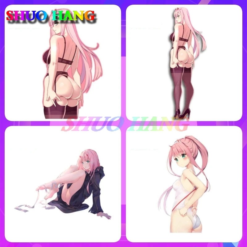 Sexy Bikini Zero Two Car Stickers Anime DARLING In The FRANXX Decals Vinyl Car Accessories Racing Motorcycle Decoration PVC