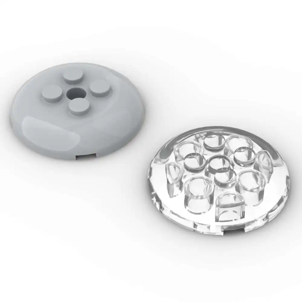 

Набор строительных блоков MOC, 10 шт., детали 65138, круглые 4x4x2/3, с купольным верхом и отверстием, конструктор-головоломка, игрушки DIY, подарок на день рождения для детей