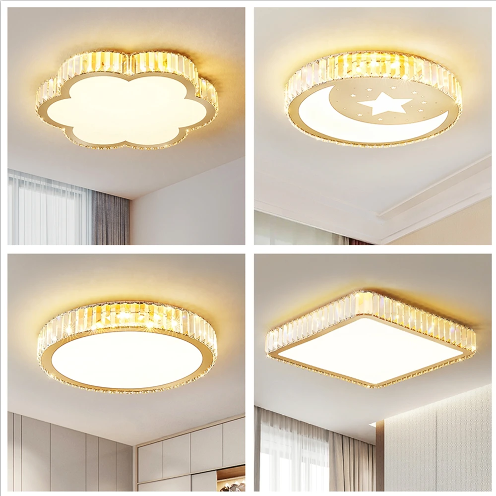 

LED Crystal Ceiling Lights Modern Minimalist Living Room Ceiling Lamp For Bedroom Balcony Aisle Home Decor Fixtures Luster