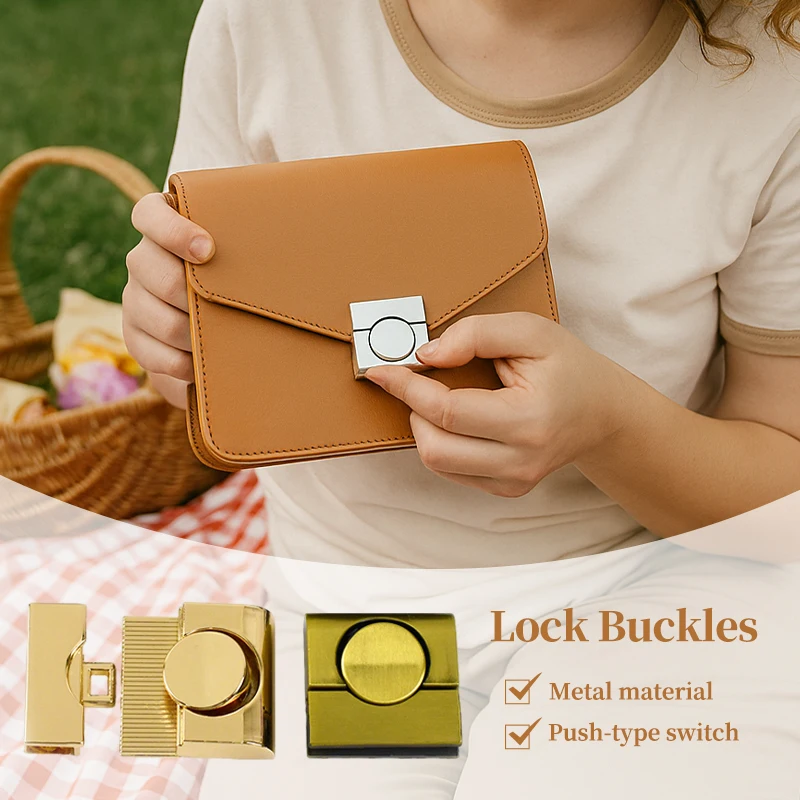 

1-5Pcs Meetee Metal Buckles Handbag Closures Turn Twist Locks Clasp Women Purse Insert Snap Hook Decor Lock DIY Bag Accessories
