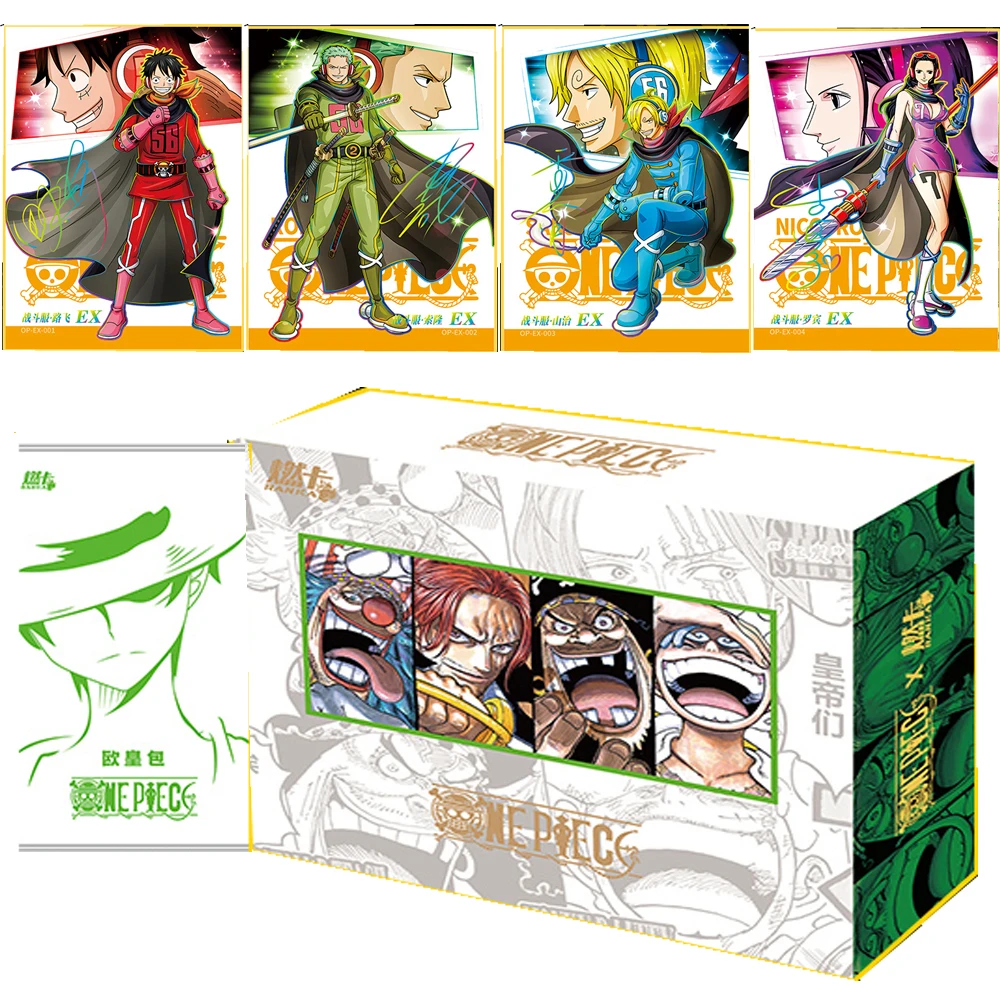 Geninue One Piece Cards Collection for Children First Release with 12 Layers Thick Manga Book Card Cards Boys Anniversary Gifts