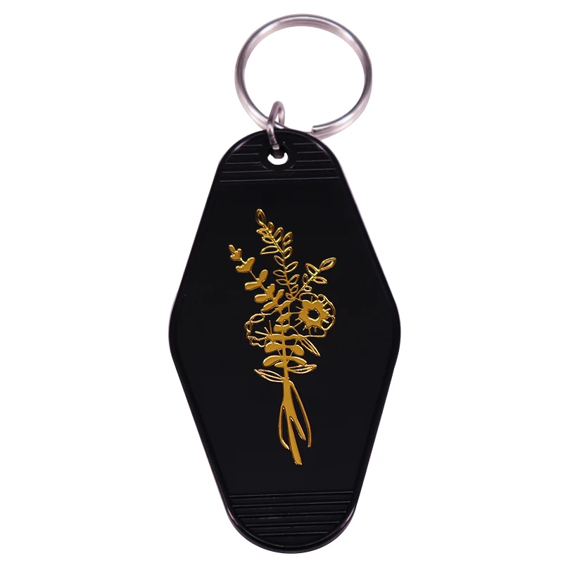 I Want to Go Home Black Motel Keychain